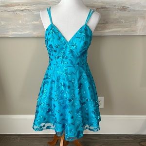 Fifteen Roses sequined fit and flare fancy dress